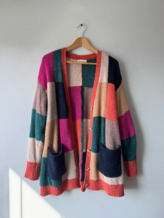 (XL) Grace & Lace cloud patchwork cardigan - Picture 1 of 6